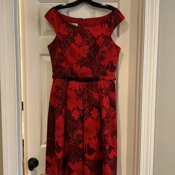 HP 🥰 Teri Jon by Rickie Freeman fit and flare cocktail dress. Worn x1 EUC - Picture 15 of 17
